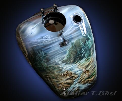 Custompainting: Motorrad bemalen
